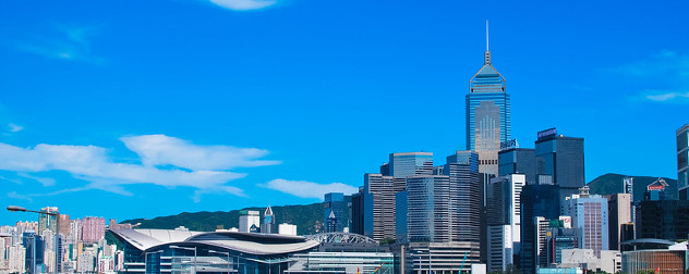 Hong Kong skyline.