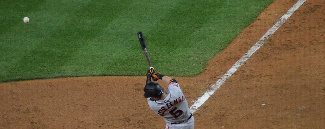 San Francisco Giants outfielder Mike Yastrzemski at bat.