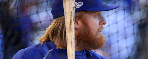 Los Angeles Dodgers third baseman Justin Turner at bat.