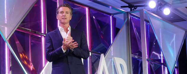 California Governor Gavin Newsom at the Near Future Summit.