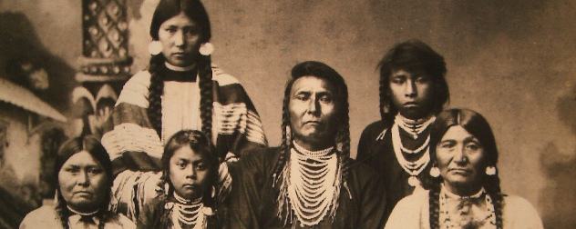 Chief Joseph and family, leader of the Wallowa band of the Nez Perce Tribe.