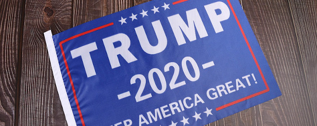 Republican presidential candidate Donald Trump 2020 campaign sign.