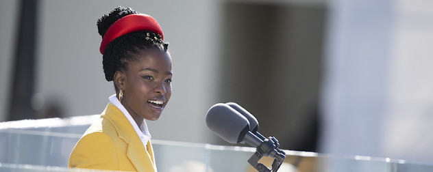 Amanda Gorman recites 'The Hill We Climb' at the 59th Presidential Inauguration ceremony, Jan. 20, 2021.