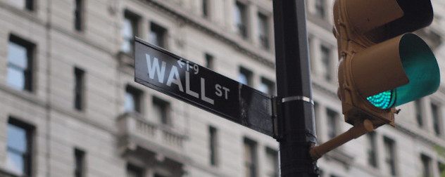 Wall Street street sign, New York City.