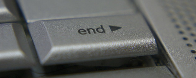 'end' key on a laptop keyboard.