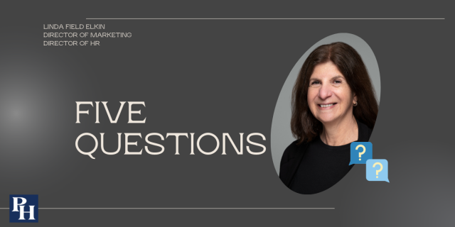 Five Questions with Linda Field Elkin, director of marketing, director of HR.