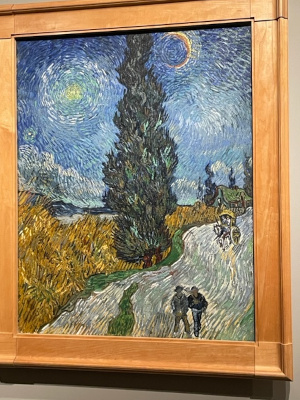 a potion of the Met's 'Van Gogh Cypresses' exhibit.