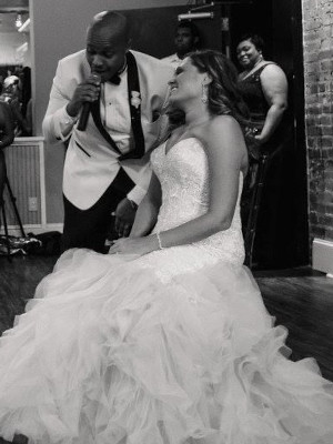 Stephen Grady sings to his wife at their wedding.