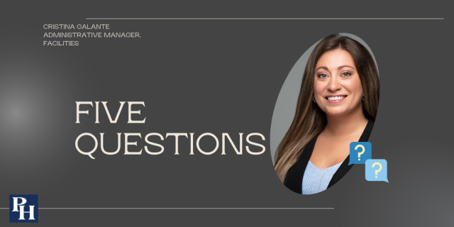 Five Questions: Cristina Galante, Administrative Manager, Facilities.